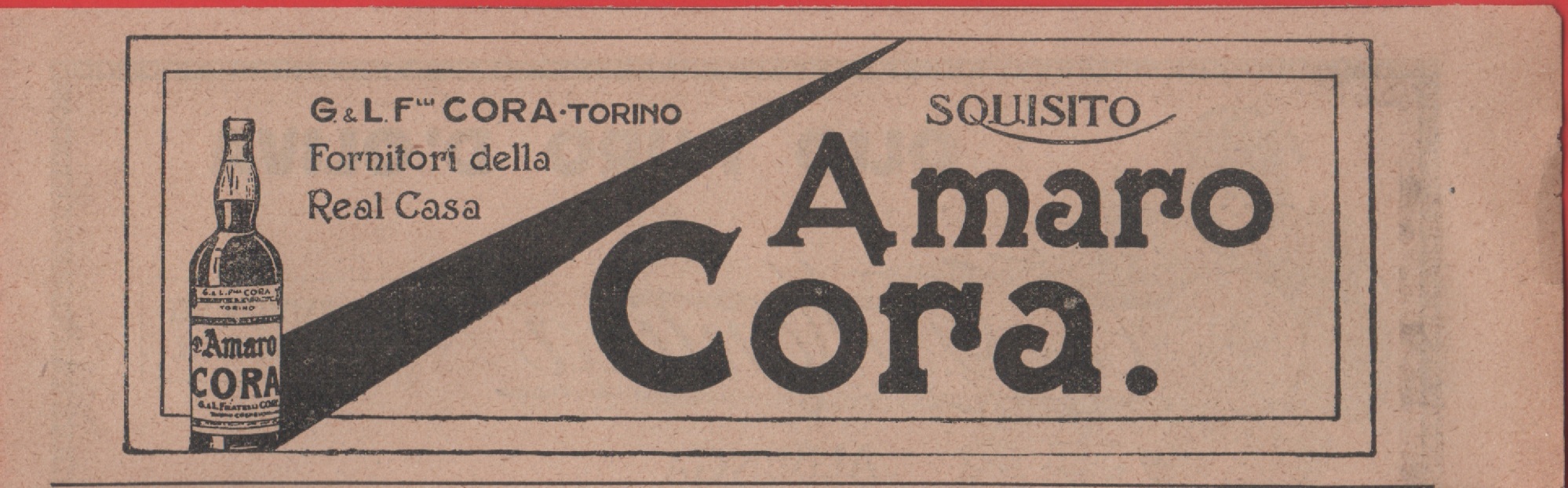 Amaro Cora. Advertising 1926