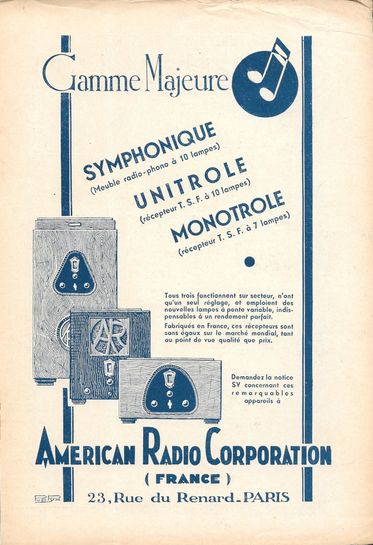 American Radio Corporation - Advertising 1931