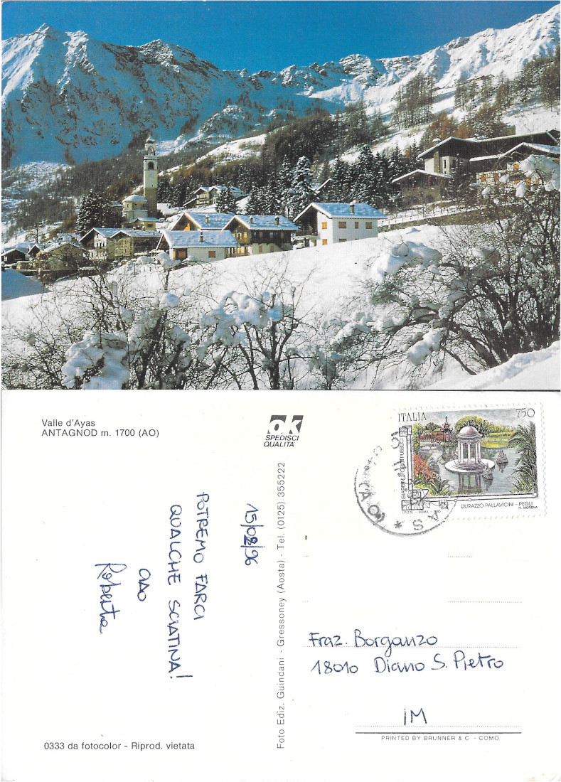 Antagnod. Valle d'Ayas - Viaggiata 1996
