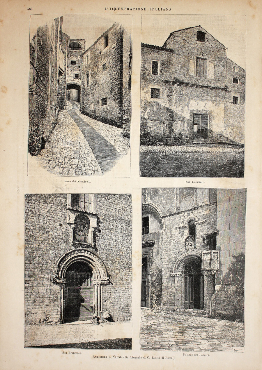 Antichità a Narni. Stampa 1889