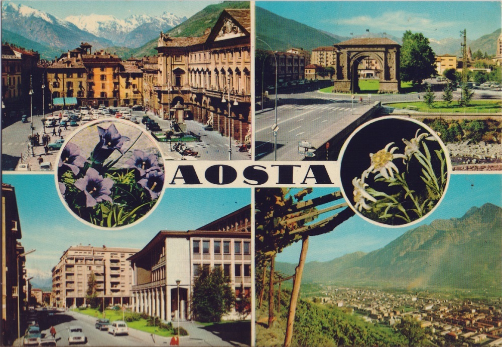 Aosta. Vedute. Viaggiata 1968