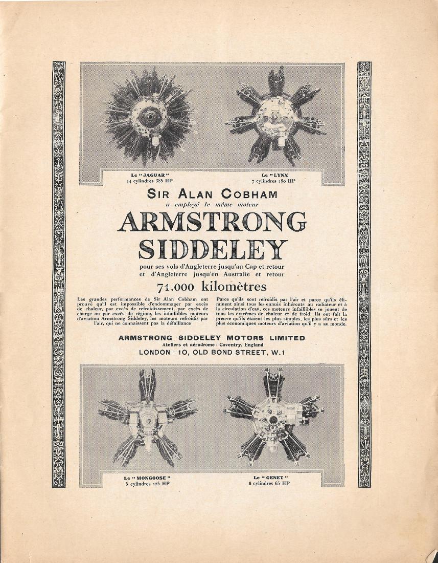 Armstrong Siddeley/La Précision Moderne/ Démarreurs à essence gazéifiée. Advertising 1927 …