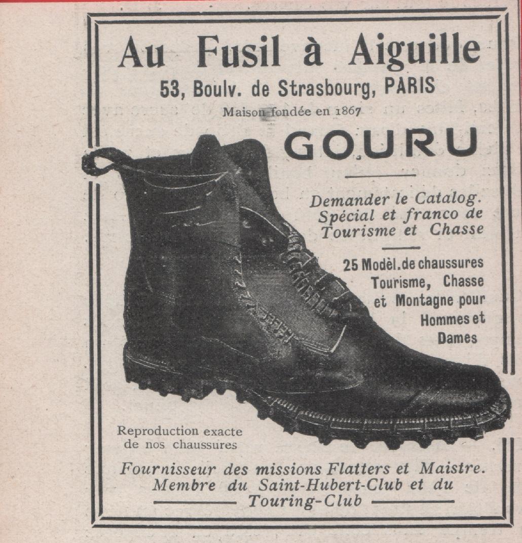 Au fusil a aiguille. Gouru. Paris. Advertising 1912