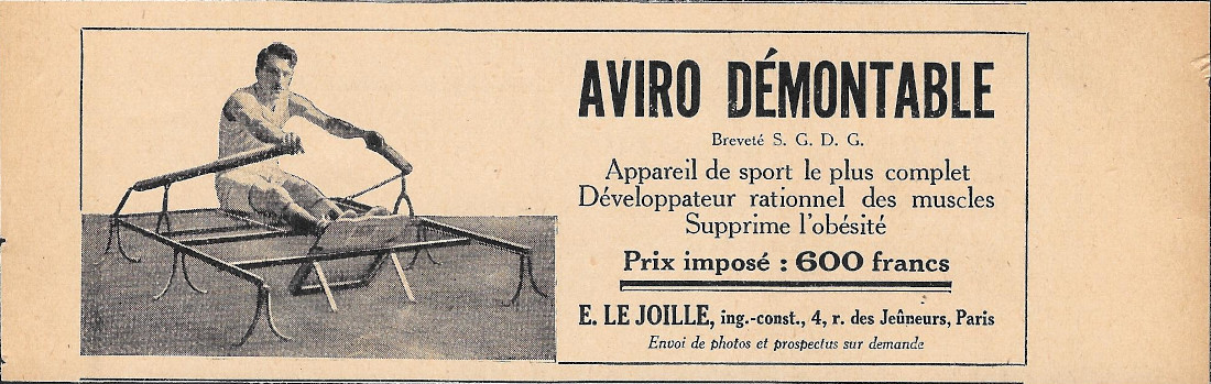 Aviro Démontable par E. Le Joille - Advertising 1928