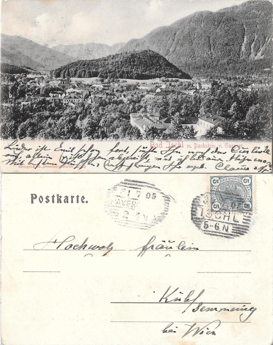 Bad Jschl. Viaggiata 1905