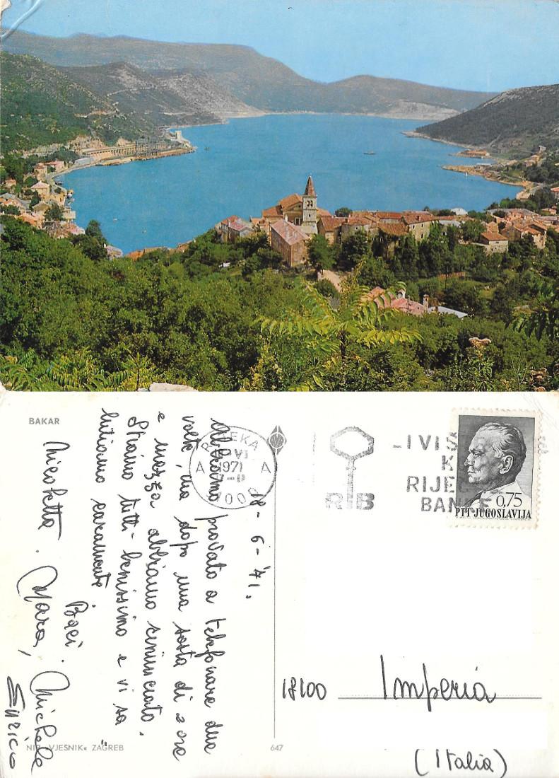 Bakar (CRO). viaggiata 1971