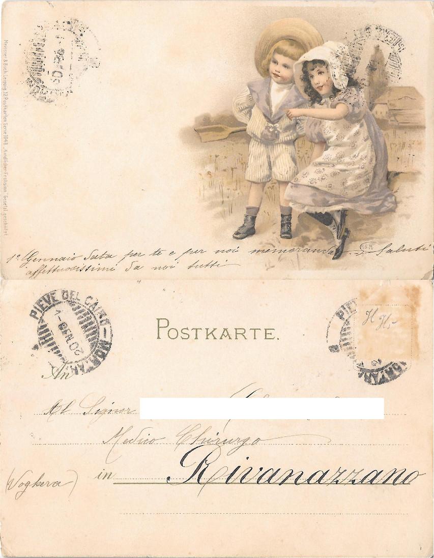 Bambini. Ed. Meissner &amp; Buch. Leipzig. Viaggiata 1902