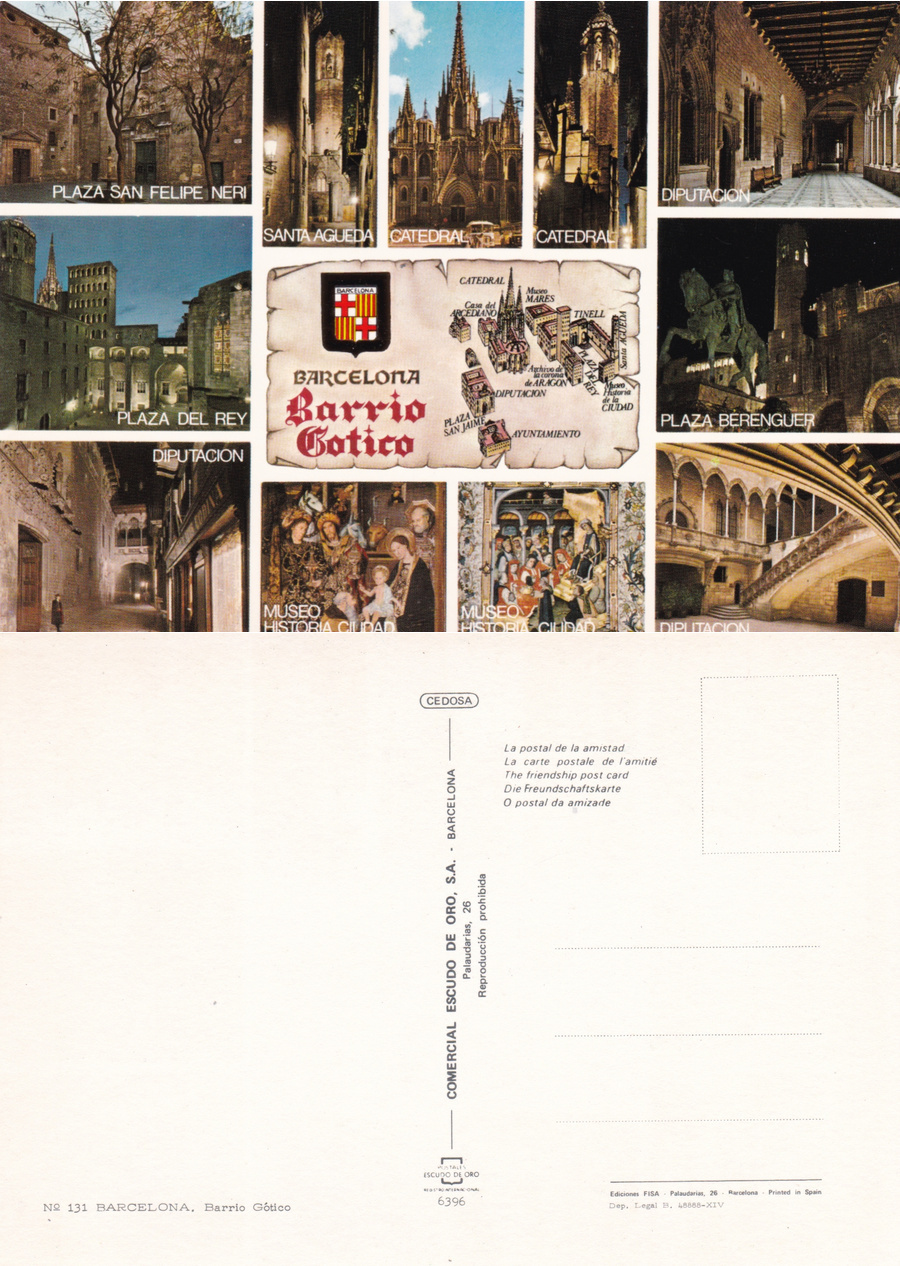 Barcelona. Barrio Gotico. Non viaggiata