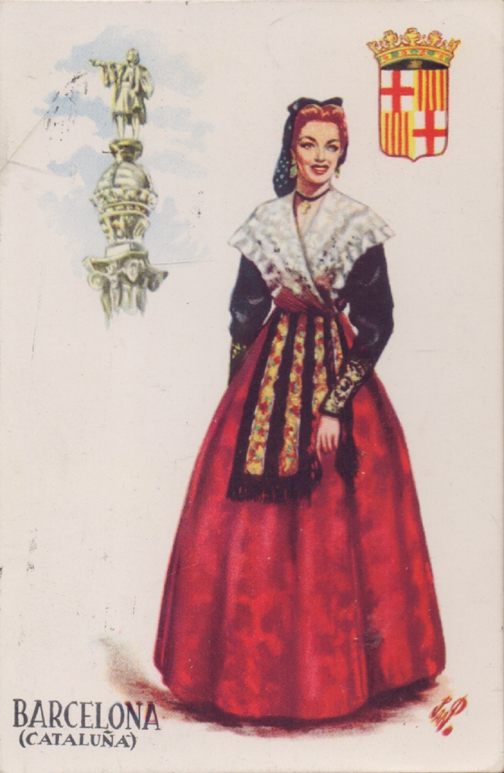 Barcelona (Cataluna). Costume. Viaggiata