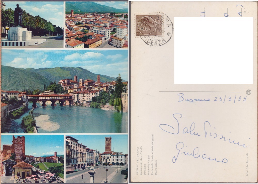 Bassano del Grappa. Vedute. Viaggiata 1965