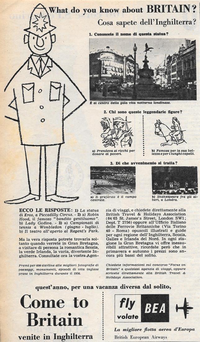 BEA. British European Airways, la migliore flotta aerea d'Europa. Advertising …