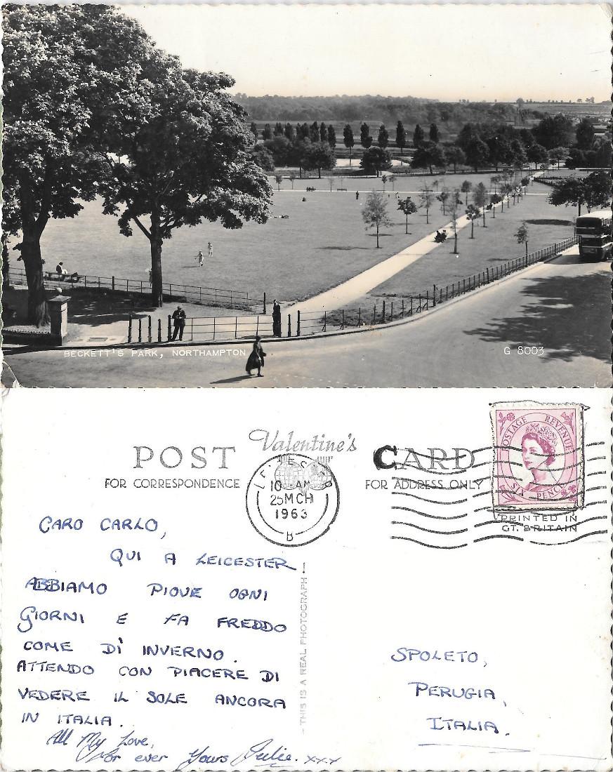 Beckett Park. Northampton. Viaggiata 1963