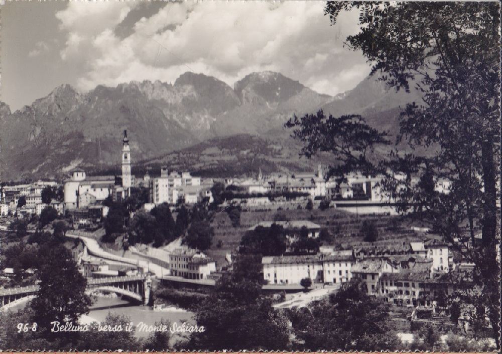 Belluno. verso il monte Schiara. Non viaggiata