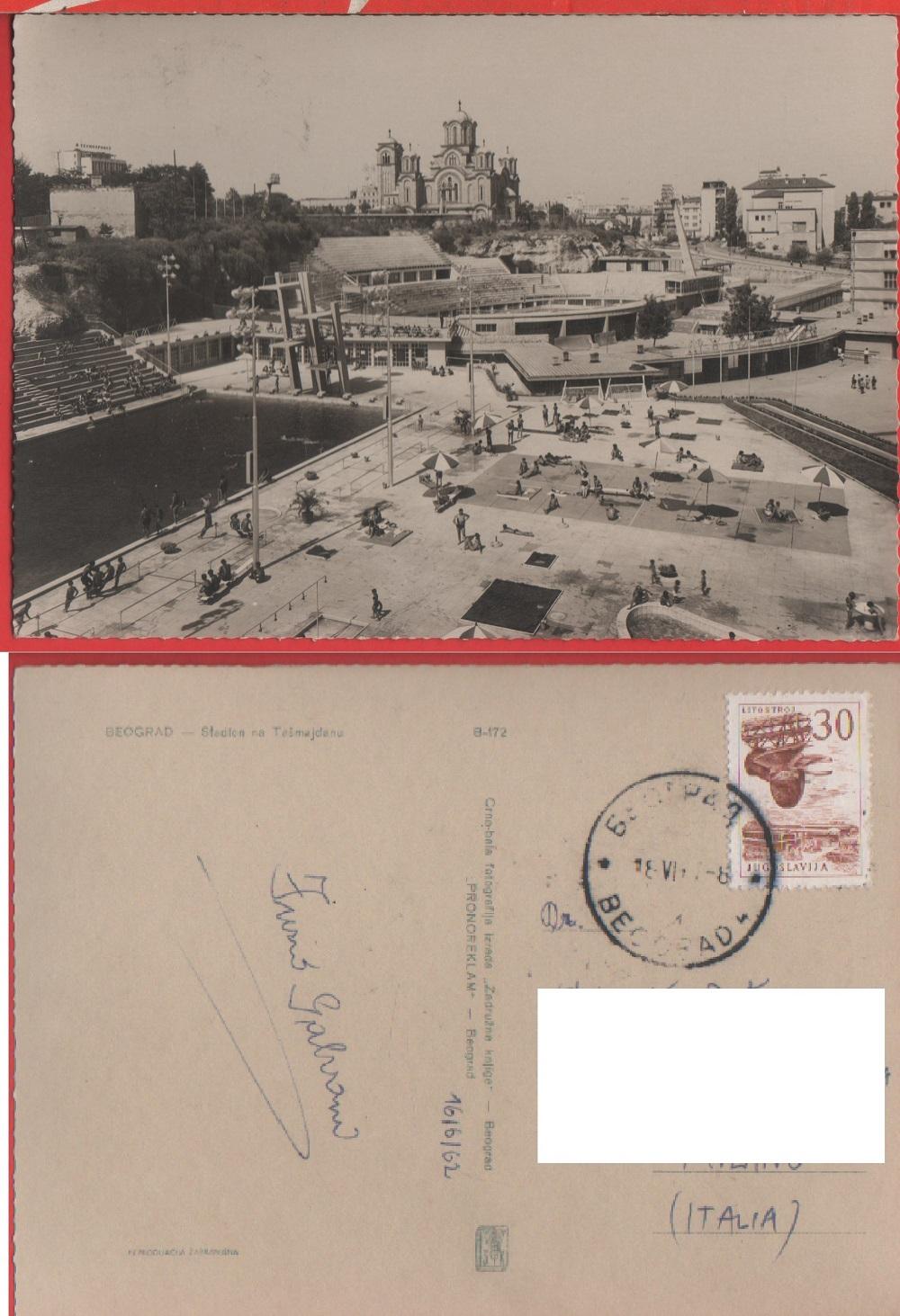 Beograd. Stadion na Tasmajdanu. Viaggiata 1962