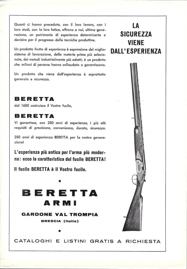Beretta armi. Advertising 1961