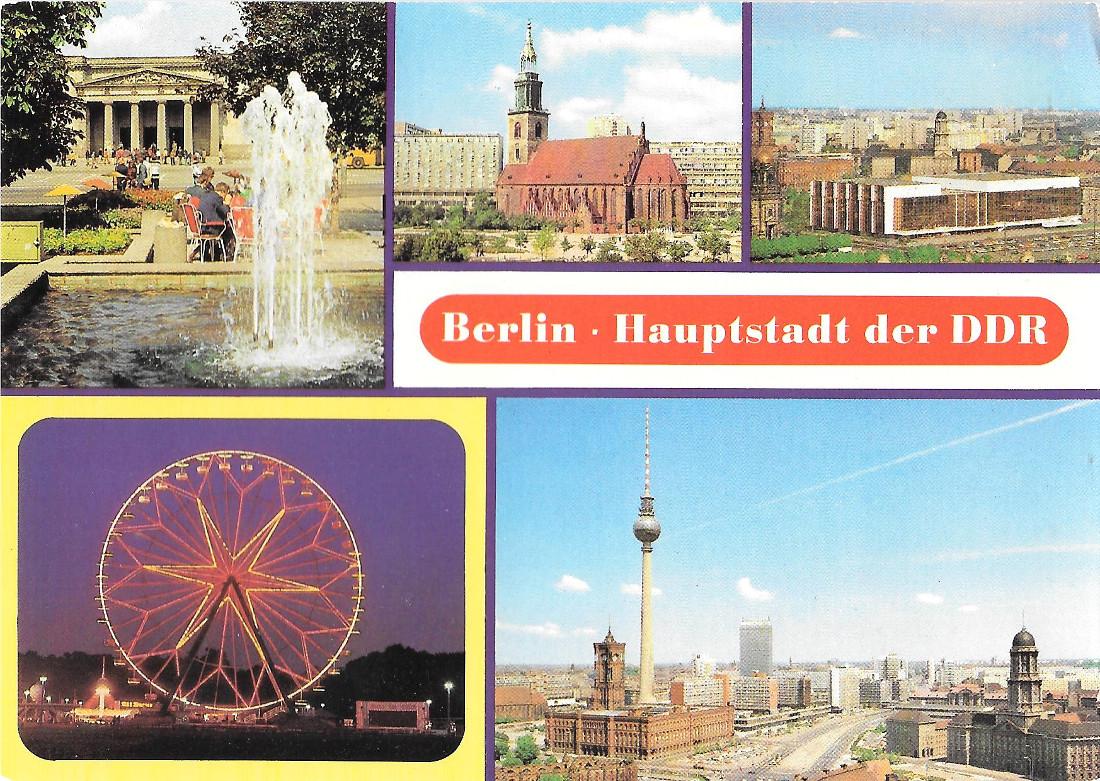 Berlino Haupstadt der DDR. Vedutine. Non viaggiata