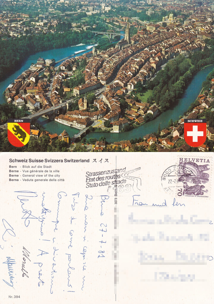 Berna. Veduta generale - Viaggiata 1981