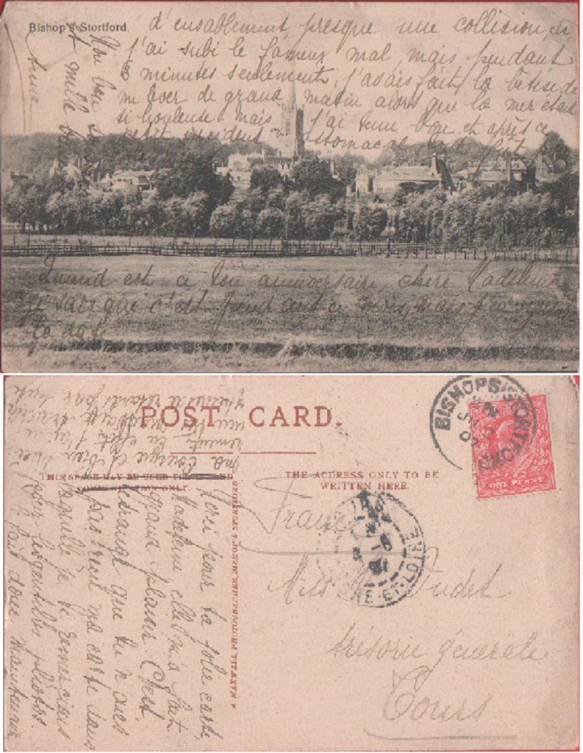 Bishop's Stortford (England. Hertfordshire). Viaggiata 1907