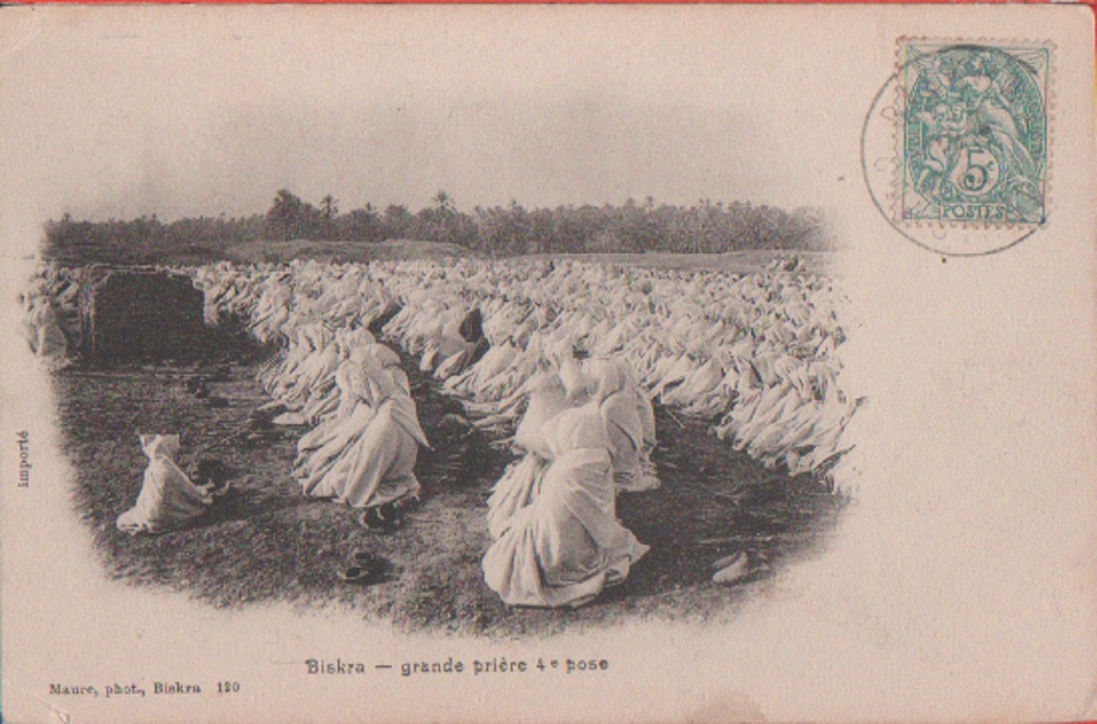 Biskra (Algeria). Grande prière 4e pose. Viaggiata 1904