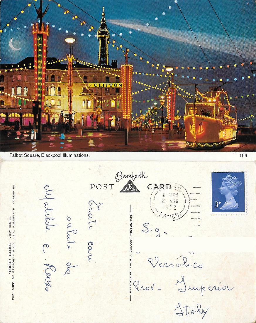 Blackpool. Talbot Square. Viaggiata 1972