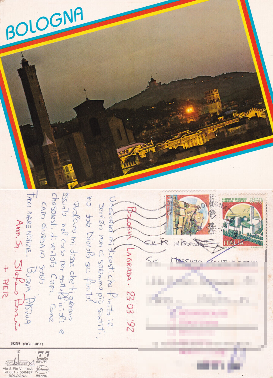 Bologna - Viaggiata 1992