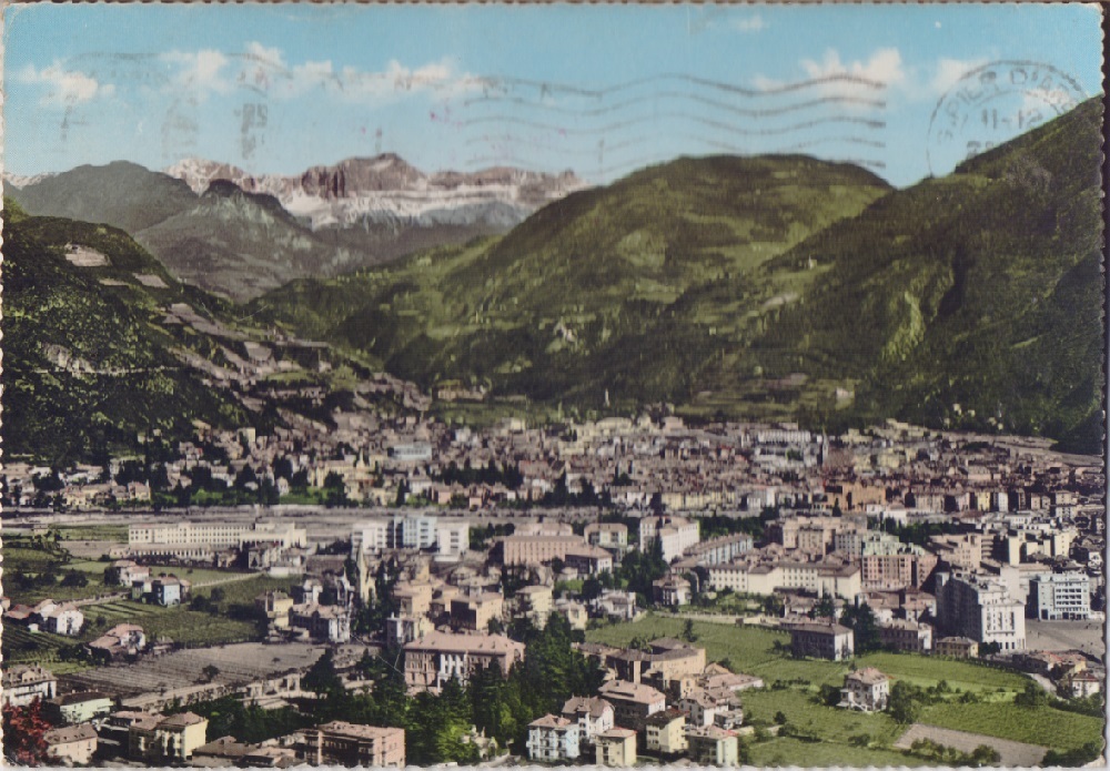 Bolzano. Panorama verso il Catinaccio. Viaggiata