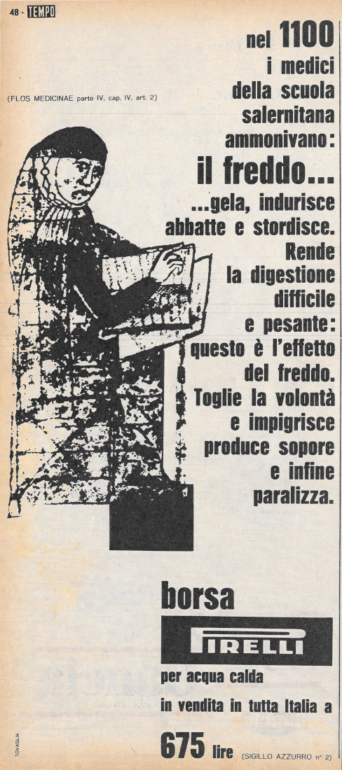 Borsa PIRELLI per acqua calda / Asti Gancia - Advertising …