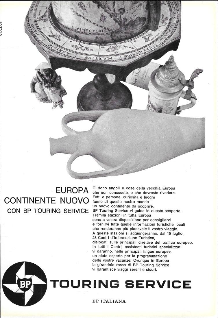 BP Touring Service. Europa continente nuovo. Advertising 1962