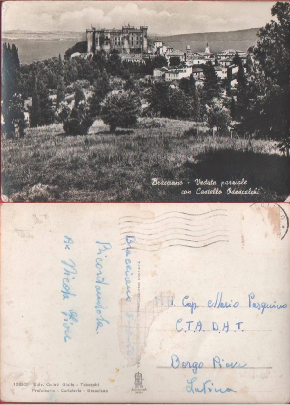 Bracciano. Veduta parziale con Con Castello Odescalchi . Viaggiata.