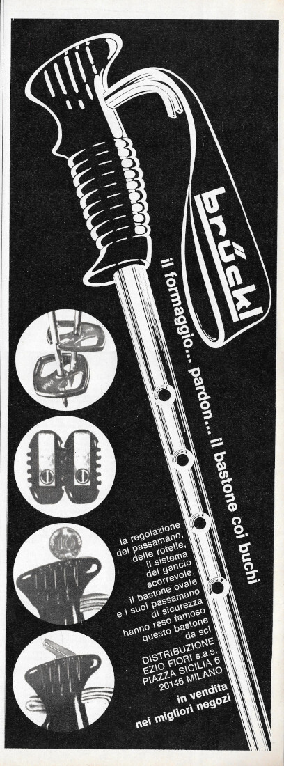 Bruckl bastone da sci - Advertising 1970