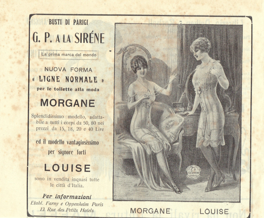 Busti di Parigi G.P. a la Sirené. Advertising 1913