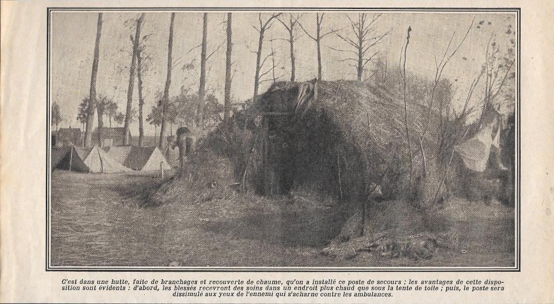 C'est dans une hutte, qu'on installe poste de secours. Stampa …