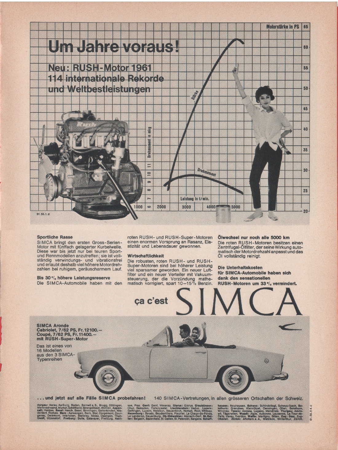 Ca c'est Simca. Advertising 1961