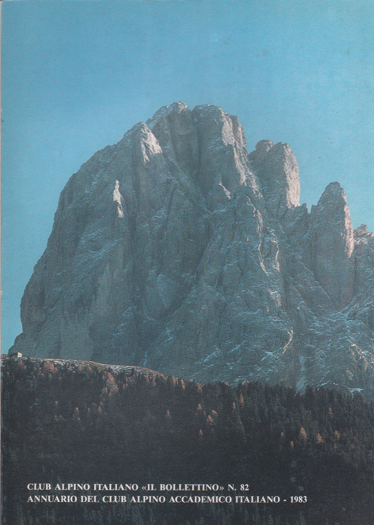 CAI. Il bollettino n. 82. Annuario del Club Alpino Accademico …