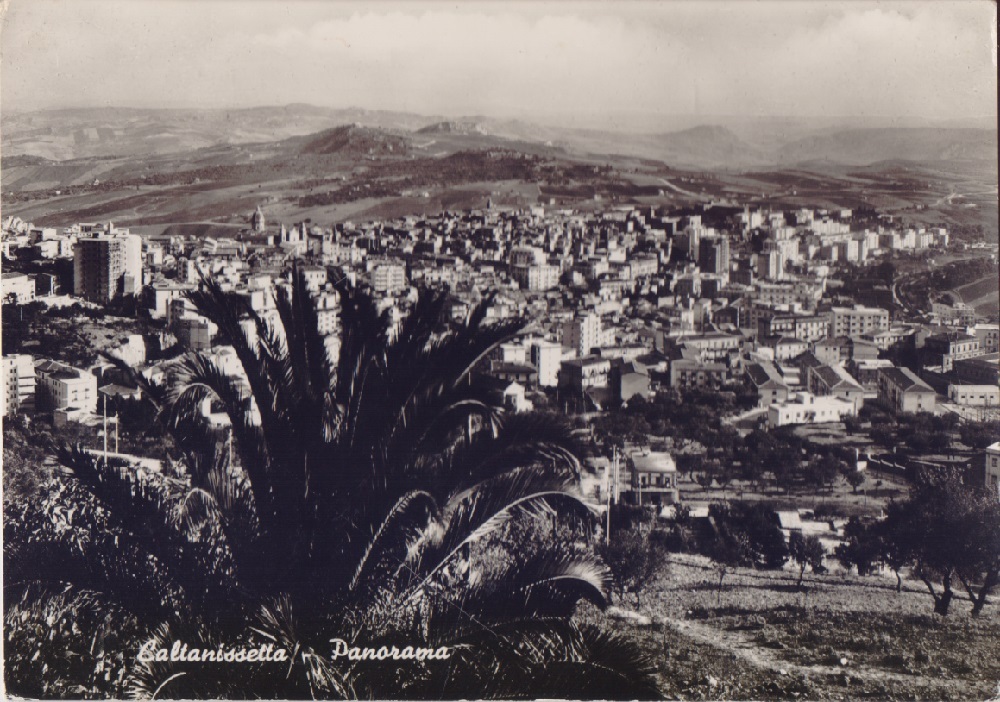 Caltanissetta. Panorama. Viaggiata 1974