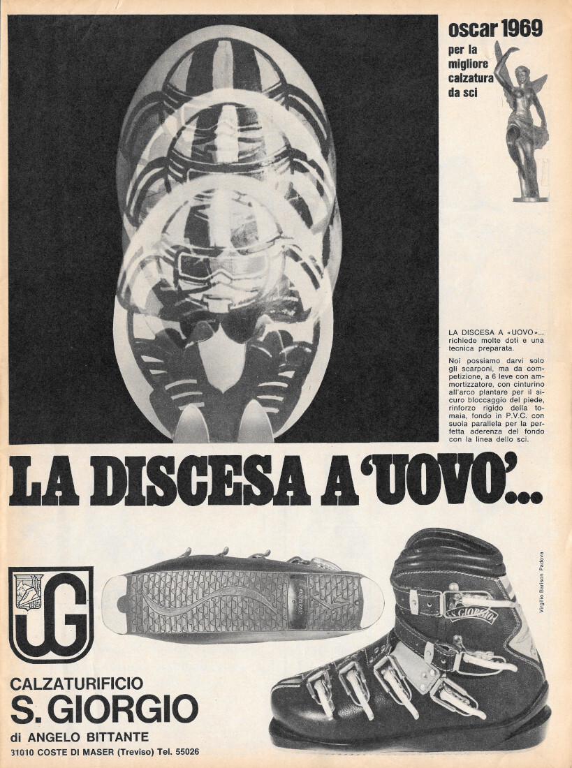 Calzaturificio San Giorgio. Scarponi da sci - Advertising 1970