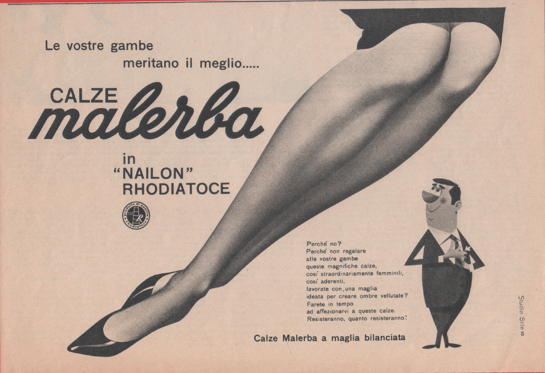 Calze Malerba. Advertising 1960