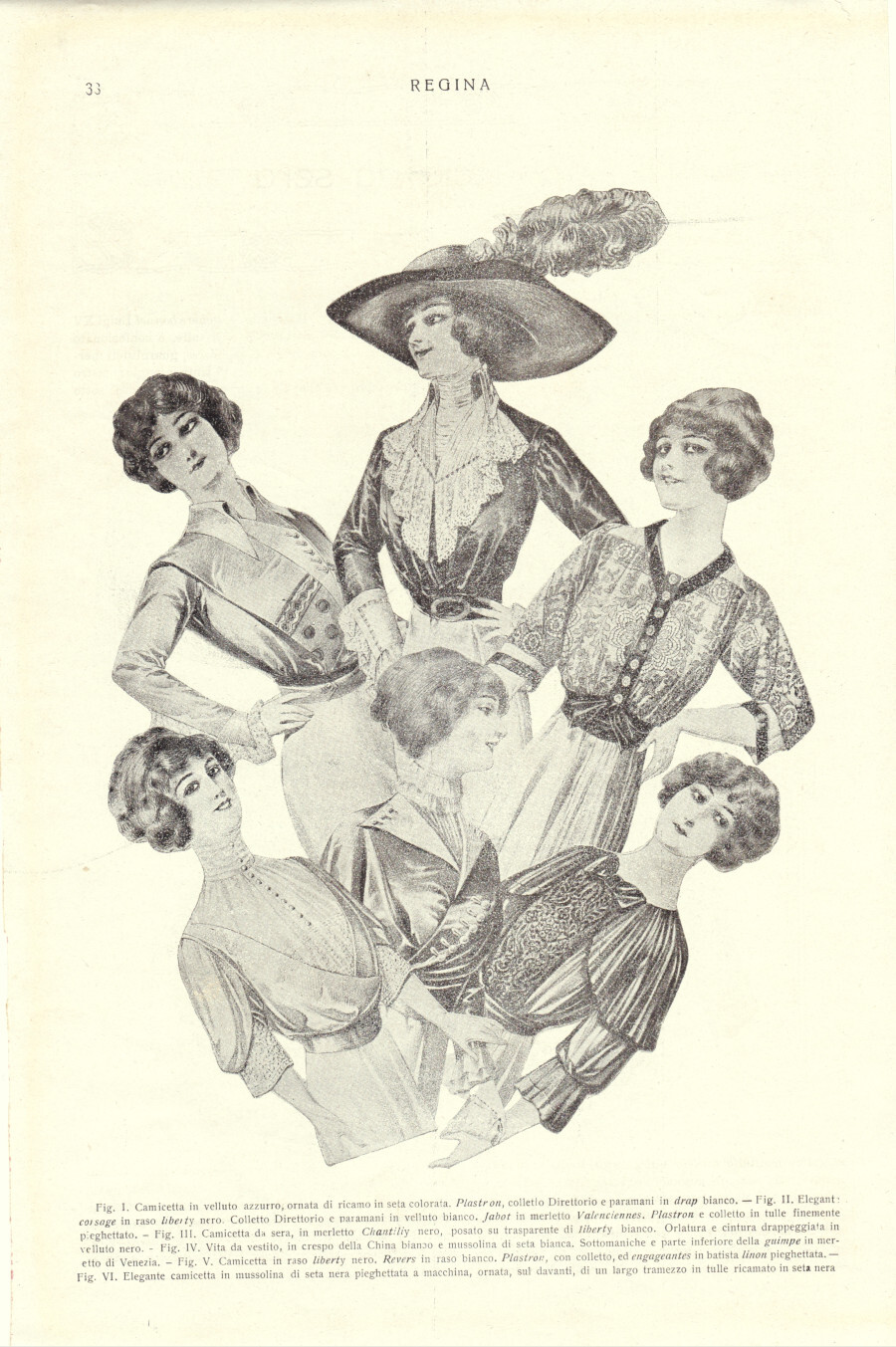 Camiciette/ Mantelli da sera e da pomeriggio. Immagine 1913.