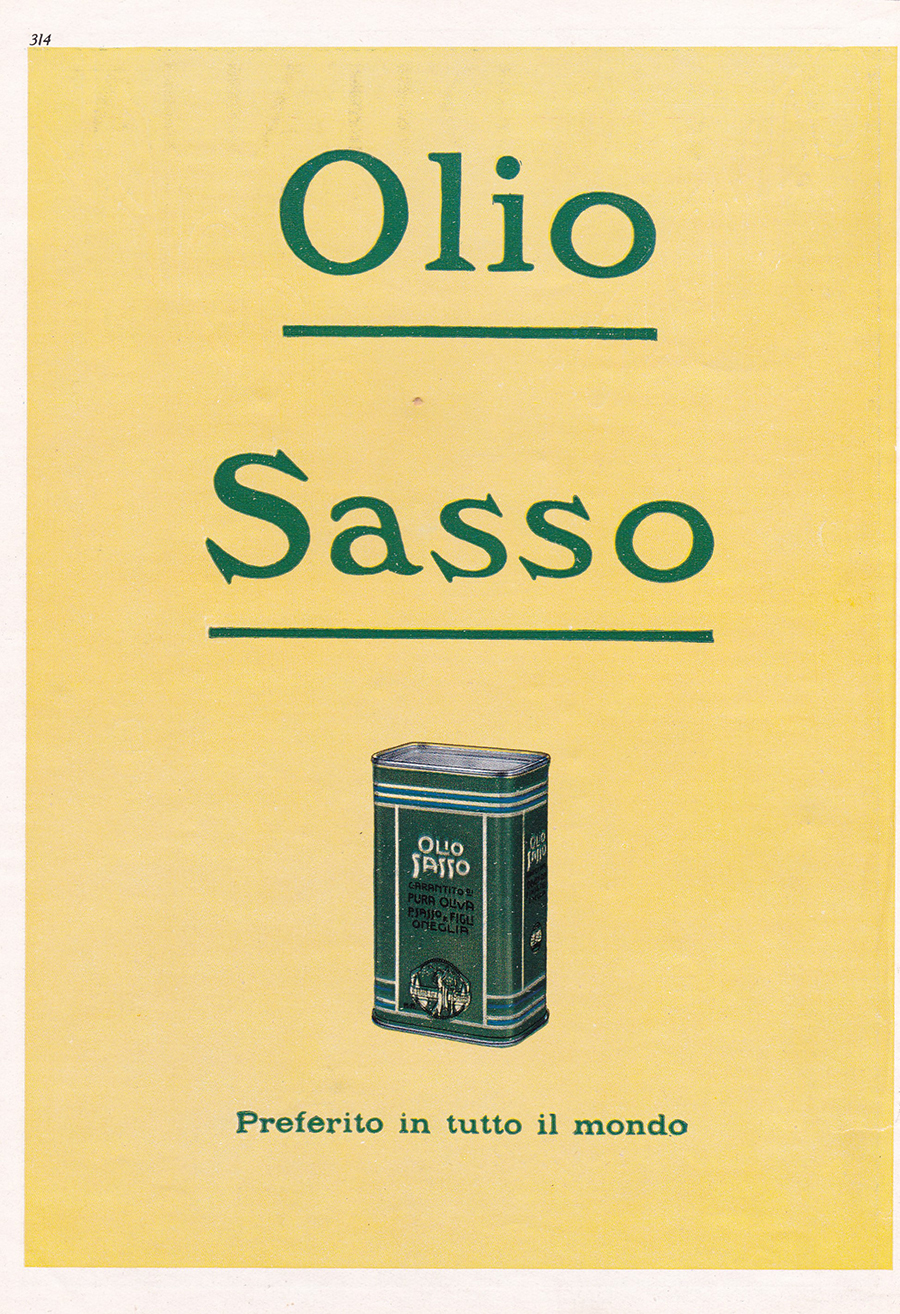 Campari Cordial in viaggio/Olio Sasso - Advertising 1936