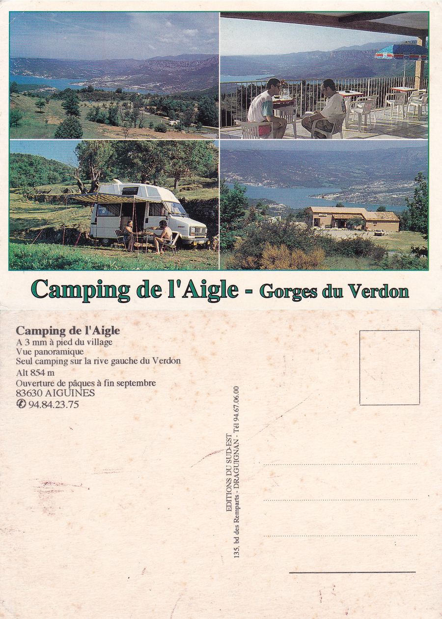 Camping de l'Aigle. Gorges du Verdon . Non viaggiata