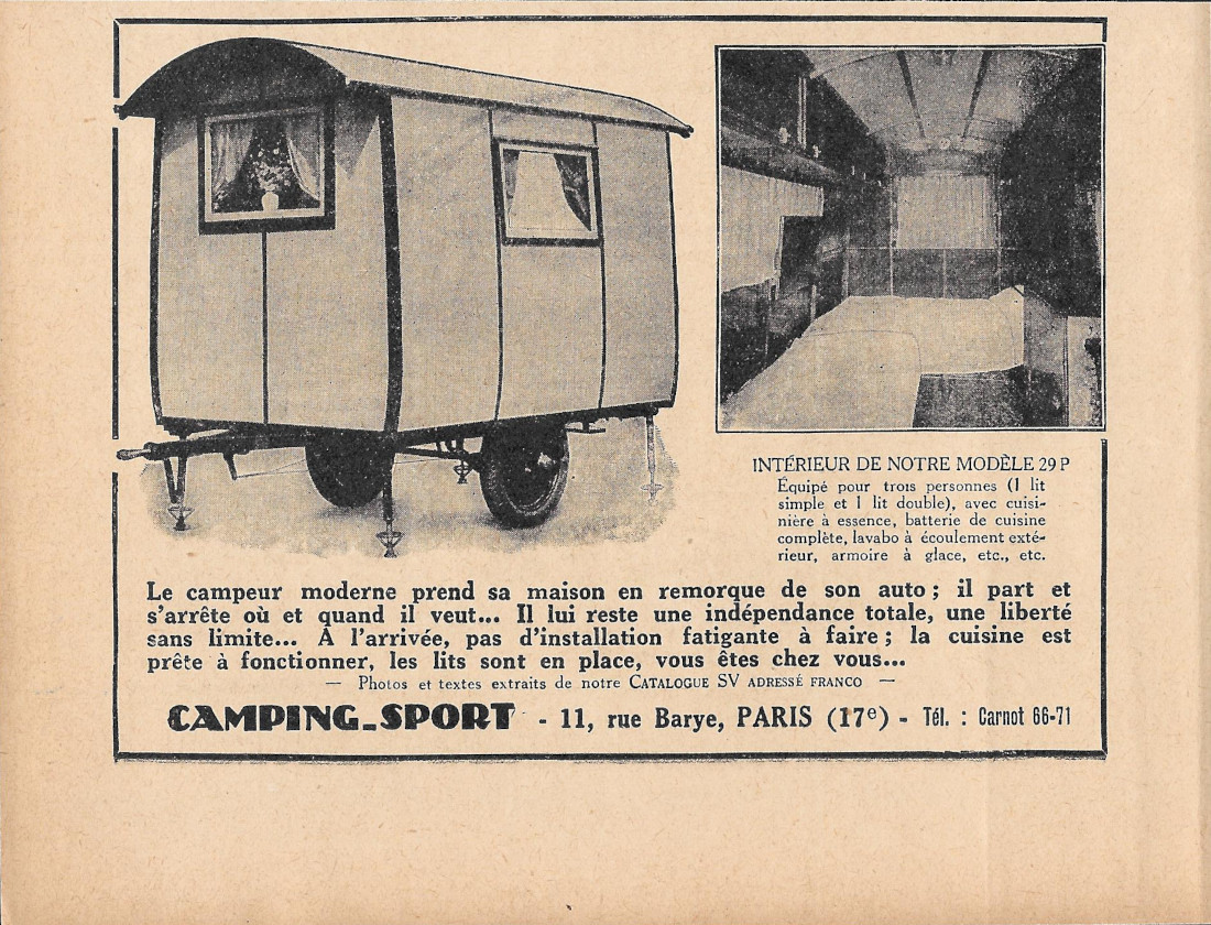 Camping Sport, le campeur moderne - Advertising 1931