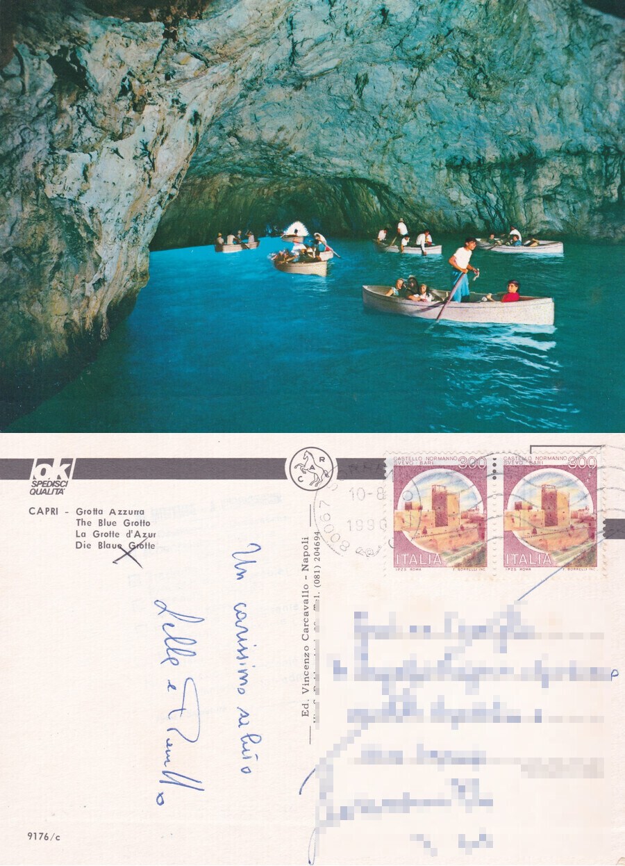 Capri. Grotta Azzurra - Viaggiata 1986