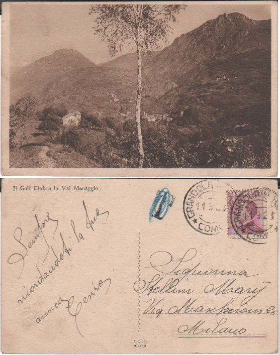 Cartolina - Il Golf Club e la Val Menaggio (Como) …