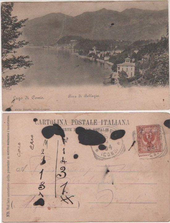 Cartolina - Lago di Como. Riva di Bellagio - Viaggiata …