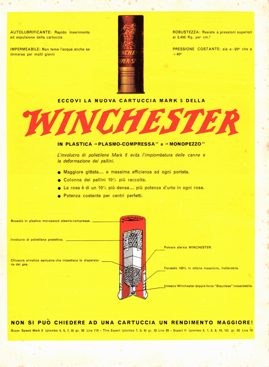 Cartuccia Winchester Mark 5. Advertising 1965