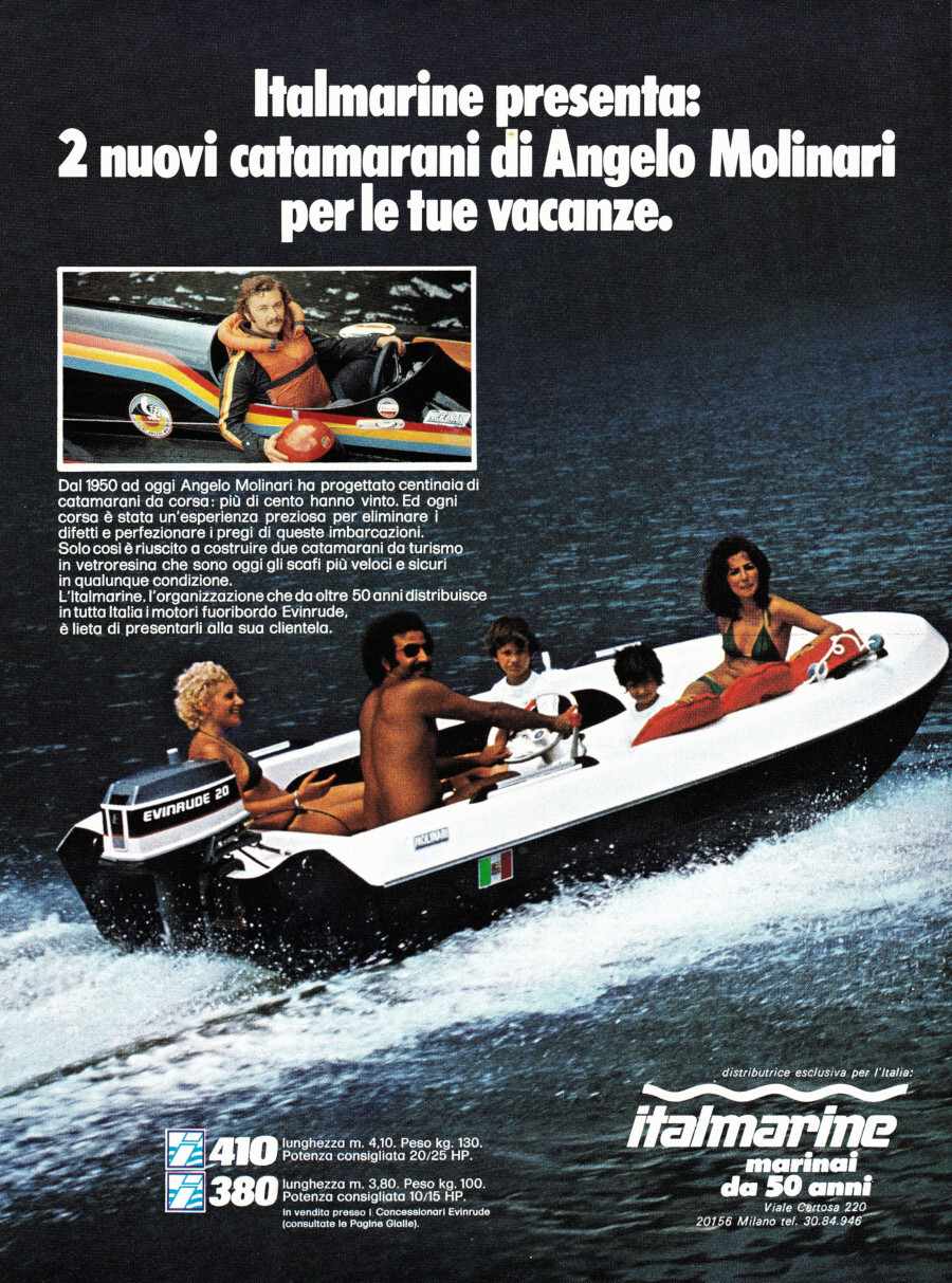Catamarani Italmarine. Advertising 1974