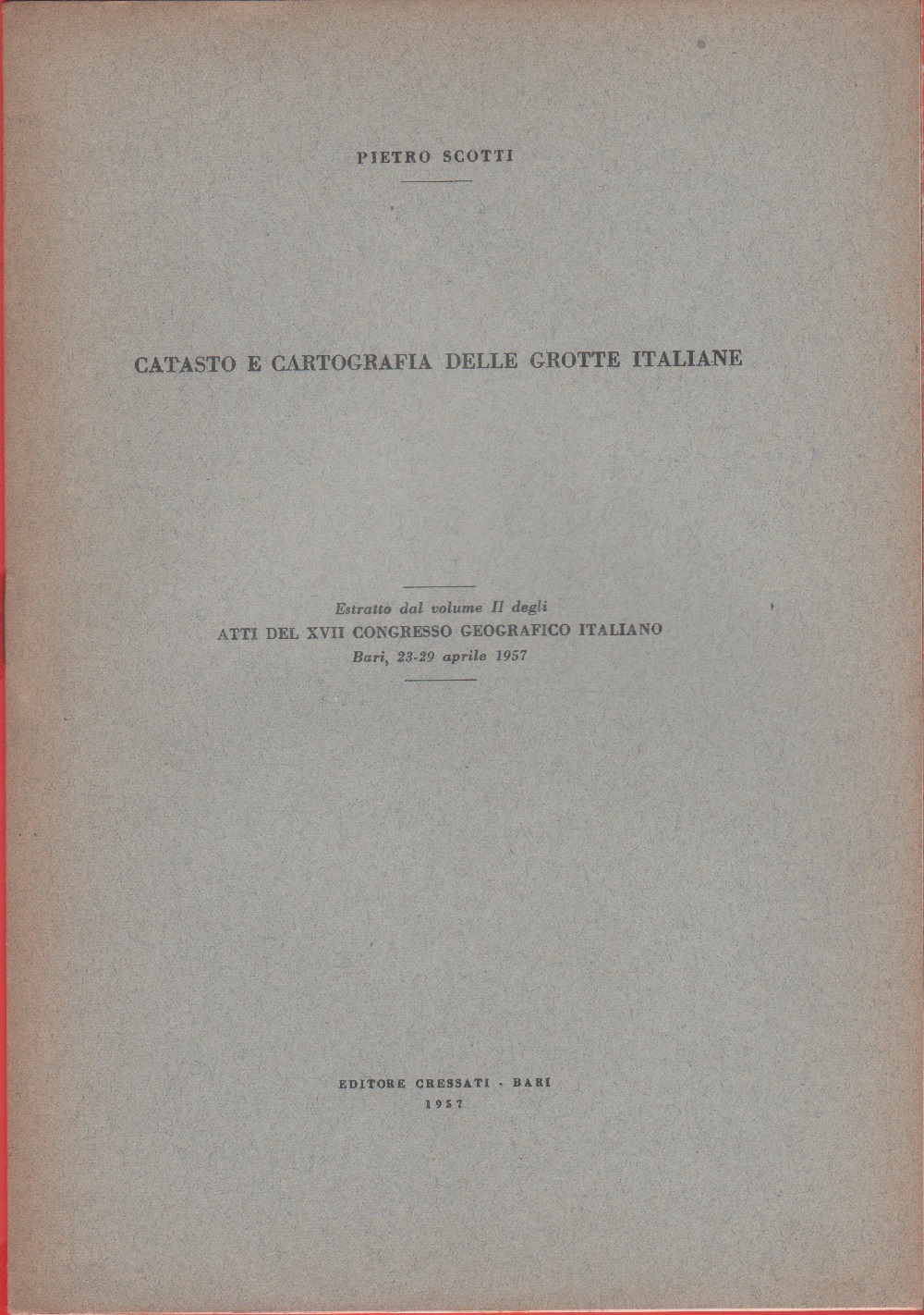 Catasto e cartografia delle grotte italiane