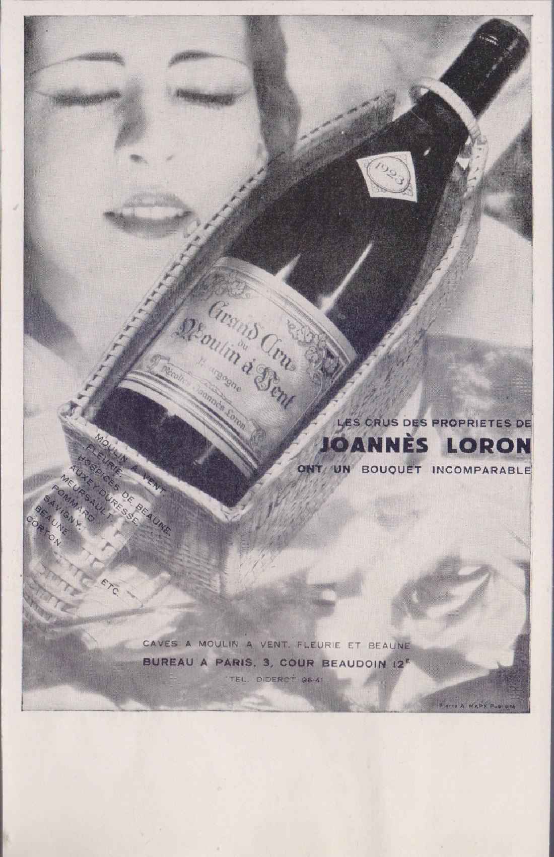 Caves Joannes Loron. Advertising 1931
