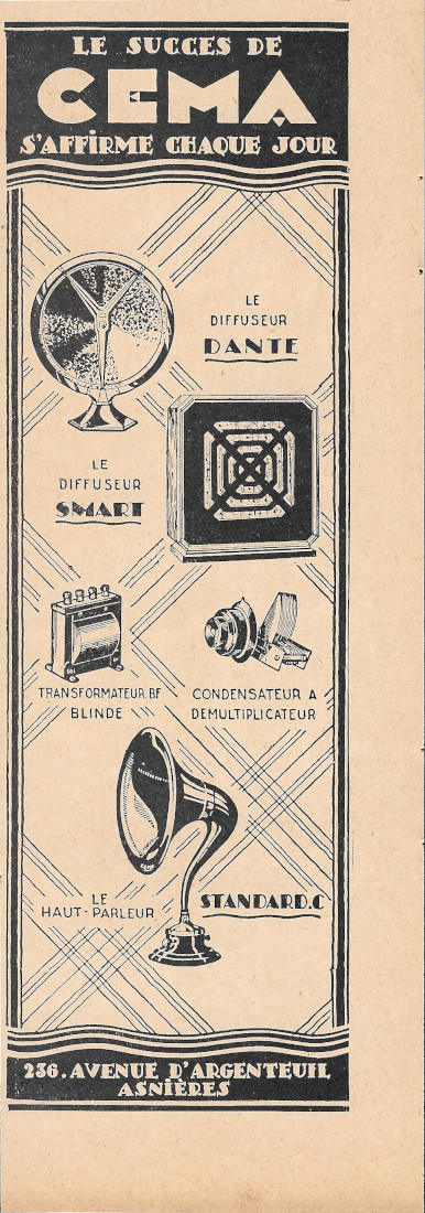 CEMA TSF - Advertising 1928