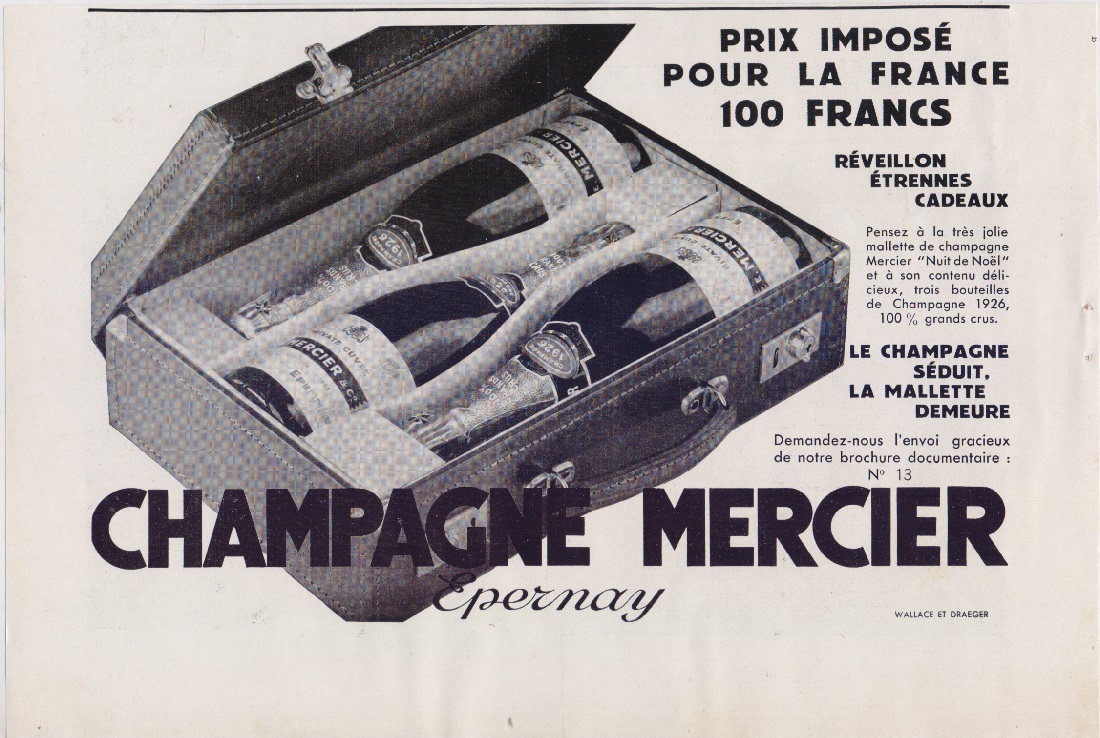 Champagne Mercier. Advertising 1931